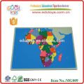 Jouets promotionnels Éducation Map Puzzles Wooden Assemblying Toys NOUVEAU Africa Puzzle Map